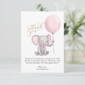 Carte de remerciements de Baby shower de ballons f (Debout devant)