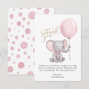 Carte de remerciements de Baby shower de ballons f