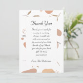 Carte de remerciements de Baby shower de Boho trop (Debout devant)