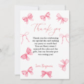 Carte de remerciements de Baby shower de boue rose (Devant)