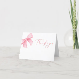 Carte de remerciements de Baby shower de boue rose