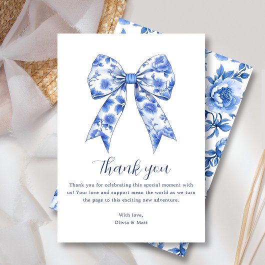 Carte de remerciements de Baby shower de Bow