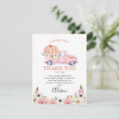 Carte de remerciements de Baby shower de camion Ci (Debout devant)