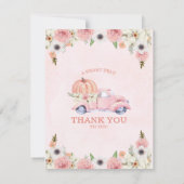 Carte de remerciements de Baby shower de camion Ci (Dos)