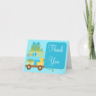 Carte de remerciements de baby shower de canard de
