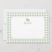 Carte de remerciements de Baby shower de canard En (Devant)