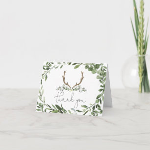 Carte de remerciements de Baby shower de cerfs de 