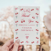 Carte de remerciements de Baby shower de cerise do
