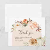 Carte de remerciements de Baby shower de Citrouill (Devant / Derrière)