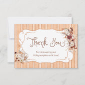 Carte de remerciements de Baby shower de Citrouill (Devant)