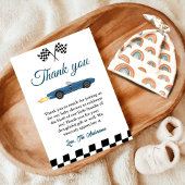 Carte de remerciements de Baby shower de course au
