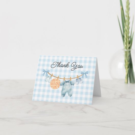 Carte de remerciements de Baby shower de Cutie Pie (Devant)
