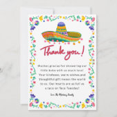 Carte de remerciements de Baby shower de Fiesta -  (Devant)