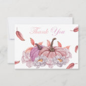 Carte de remerciements de Baby shower de fille Cit (Devant)