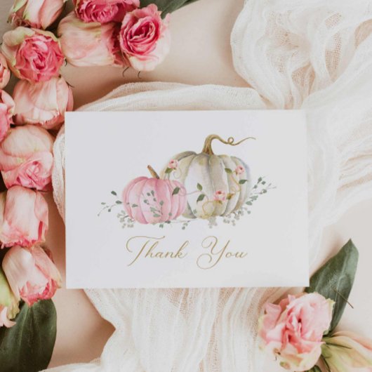 Carte de remerciements de Baby shower de fille Cit