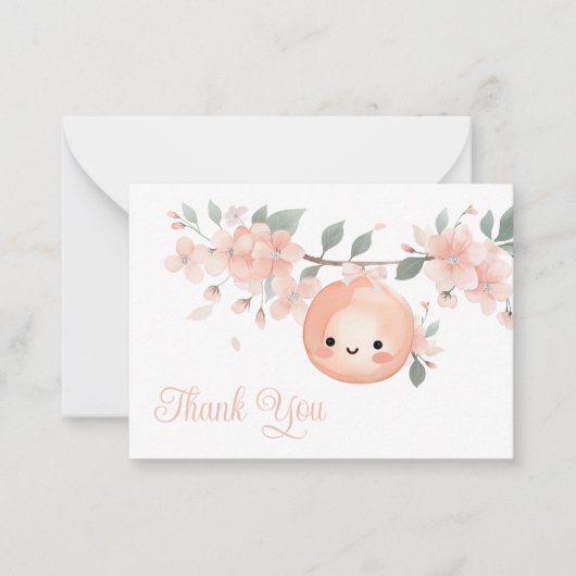 Carte de remerciements de Baby shower de fille de  (Devant)