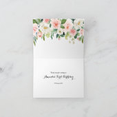 Carte de remerciements de Baby shower de filles fl (Intérieur)