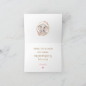 Carte de remerciements de Baby shower de fleurs d' (Intérieur)