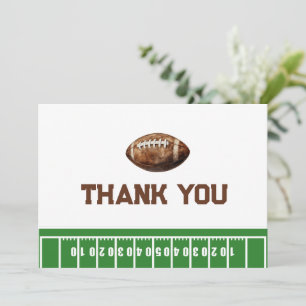 Carte de remerciements de Baby shower de football 