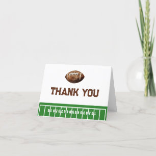 Carte de remerciements de Baby shower de football 