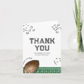 Carte de remerciements de Baby shower de football (Devant)
