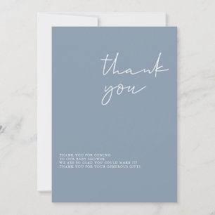 Carte de remerciements de Baby shower de garçon mo