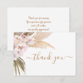 Carte de remerciements de baby shower de gazon Pam (Devant / Derrière)