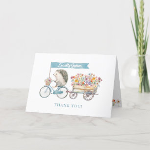 Carte de remerciements de Baby shower de hérisson 