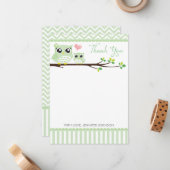 Carte de remerciements de Baby shower de hibl | Gr (Devant/Arrière en situation)