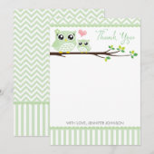 Carte de remerciements de Baby shower de hibl | Gr (Devant / Derrière)