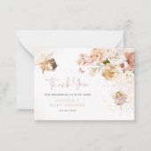 Carte de remerciements de Baby shower de jardin de (Devant)