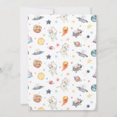 Carte de remerciements de Baby shower de l'astrona (Dos)