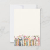 Carte de remerciements de Baby shower de livre (Dos)