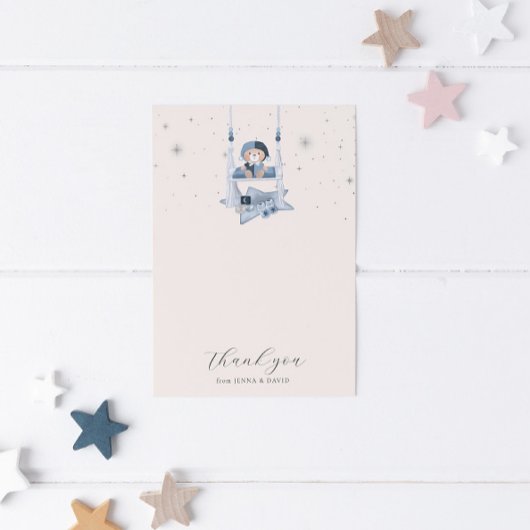 Carte de remerciements de Baby shower de l'ours cé