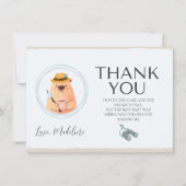 Carte de remerciements de Baby shower de l'ours de (Devant)