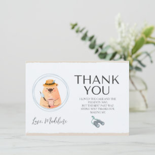 Carte de remerciements de Baby shower de l'ours de