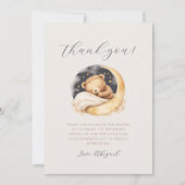 Carte de remerciements de Baby shower de l'ours mo (Devant)