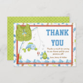 Carte de remerciements de baby shower de pêche (Devant / Derrière)