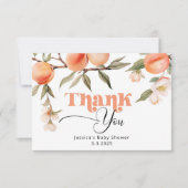 Carte de remerciements de baby shower de pêche dou (Devant)