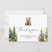 Carte de remerciements de baby shower de petit our (Devant)