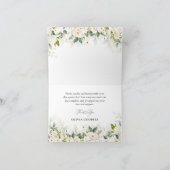 Carte de remerciements de Baby shower de roses bla (Intérieur)