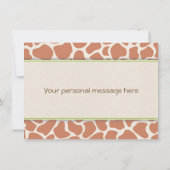 Carte de remerciements de baby shower de safari (Dos)