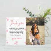 Carte de remerciements de Baby shower de snowflake (Debout devant)