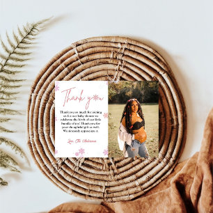 Carte de remerciements de Baby shower de snowflake