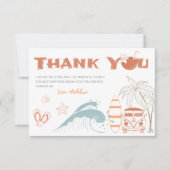 Carte de remerciements de Baby shower de Surf bébé (Devant)