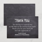 Carte de remerciements de Baby shower de tableau n (Devant / Derrière)