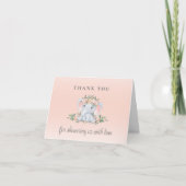 Carte de remerciements de Baby shower d'éléphants  (Devant)