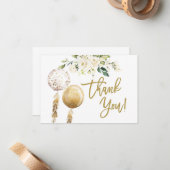 Carte de remerciements de baby shower des ballons (Devant/Arrière en situation)