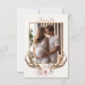 Carte de remerciements de Baby shower des bois de  (Devant)