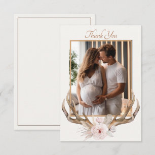 Carte de remerciements de Baby shower des bois de 